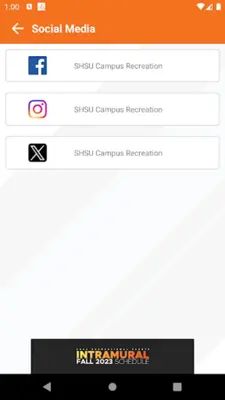 SHSU Campus Rec android App screenshot 1